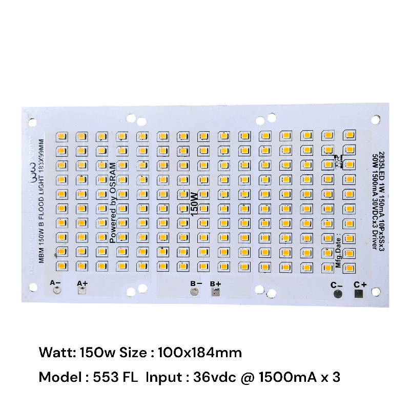 150W 100x184mm (553 FL) White